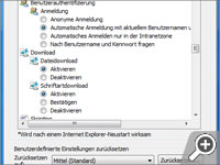 Sicherheitseinstellungen->Benutzeranmeldung (deutsch)