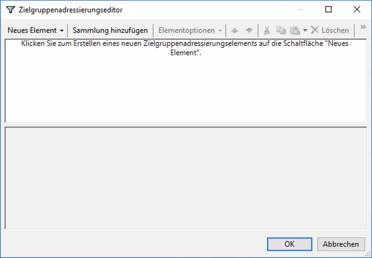Zielgruppenadressierungseditor