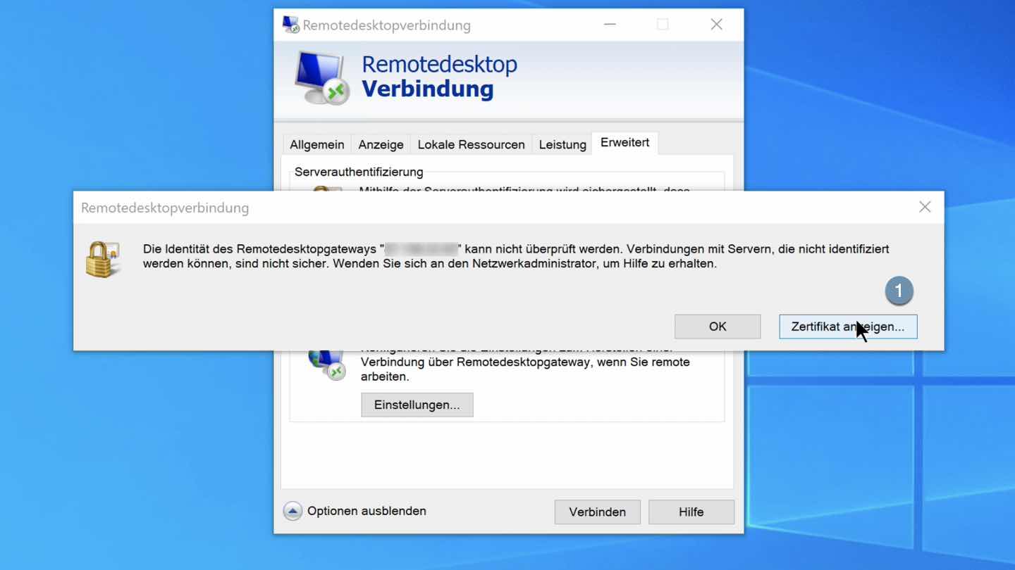 Zertifikat anzeigen
