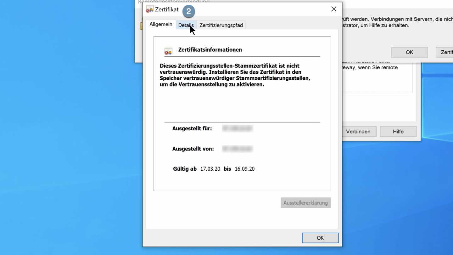 Auf Details klicken