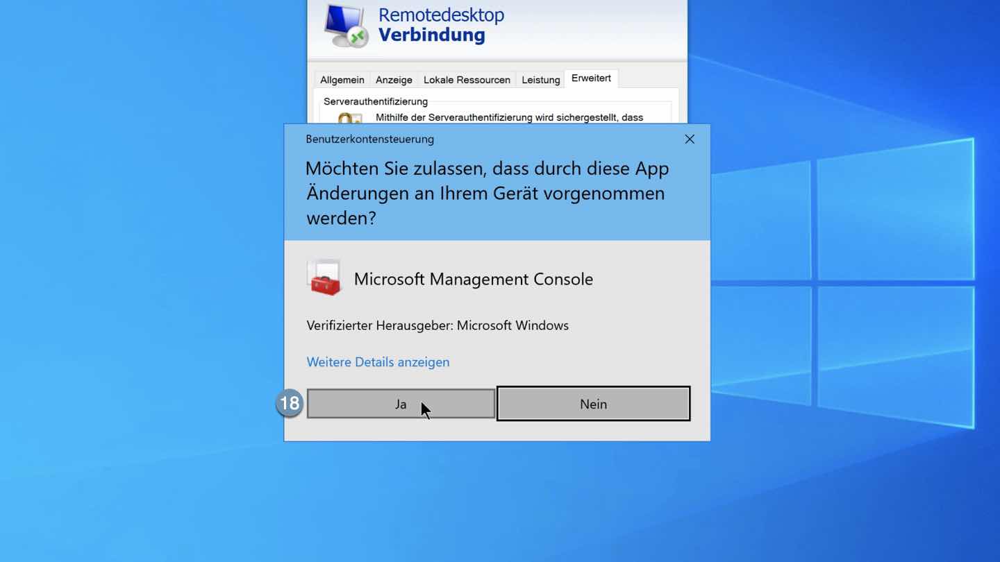 Administrative Berechtigungen anfordern