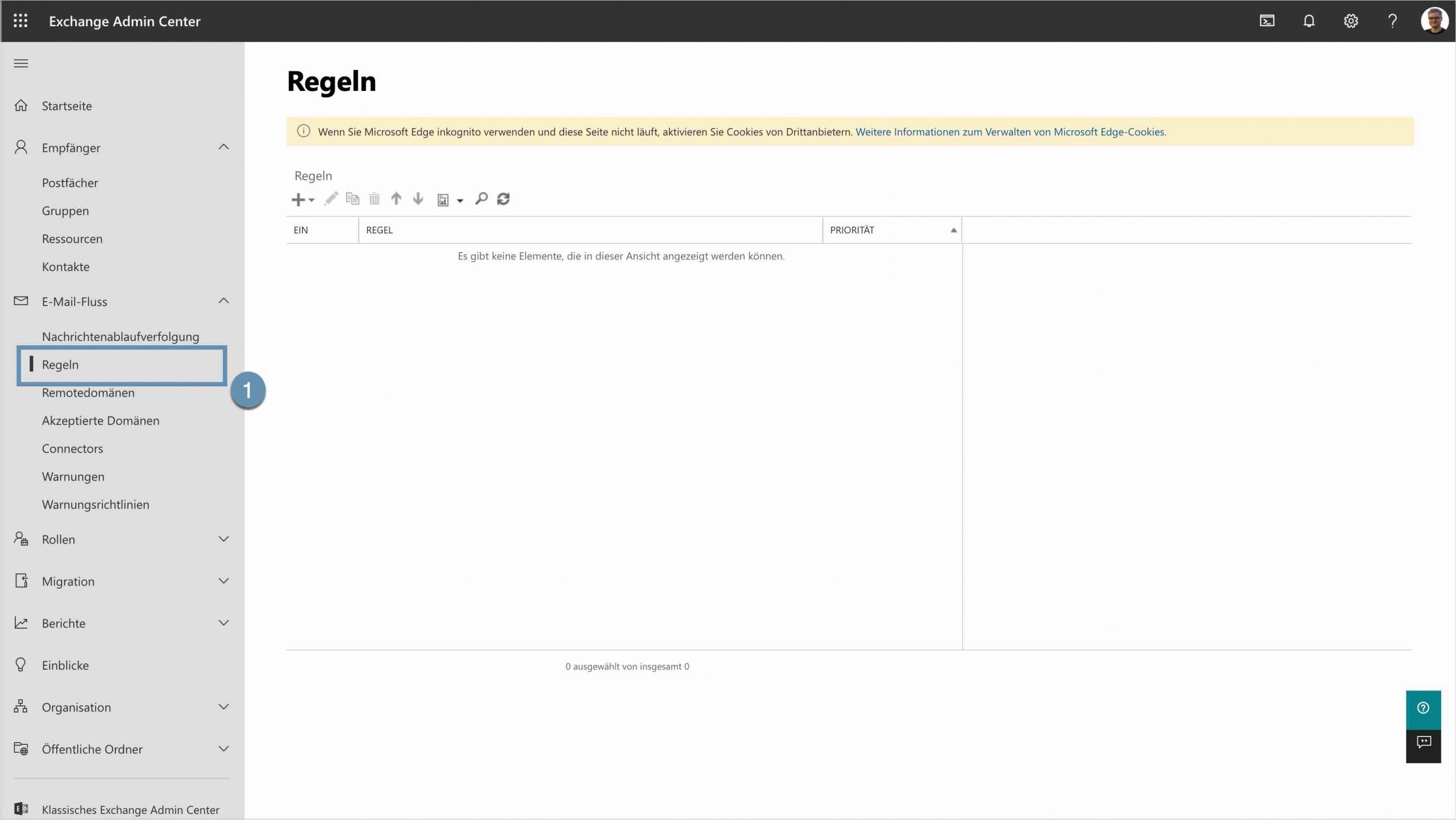 Schritt 01 - Regeln E-Mail Verschlüsselung Microsoft 365 - Schritt 01 - Regeln
